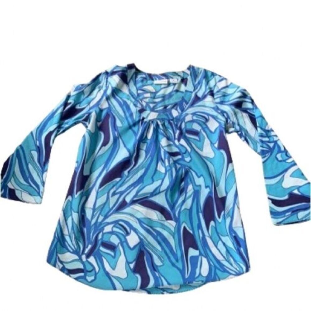 M Blue print cotton top​